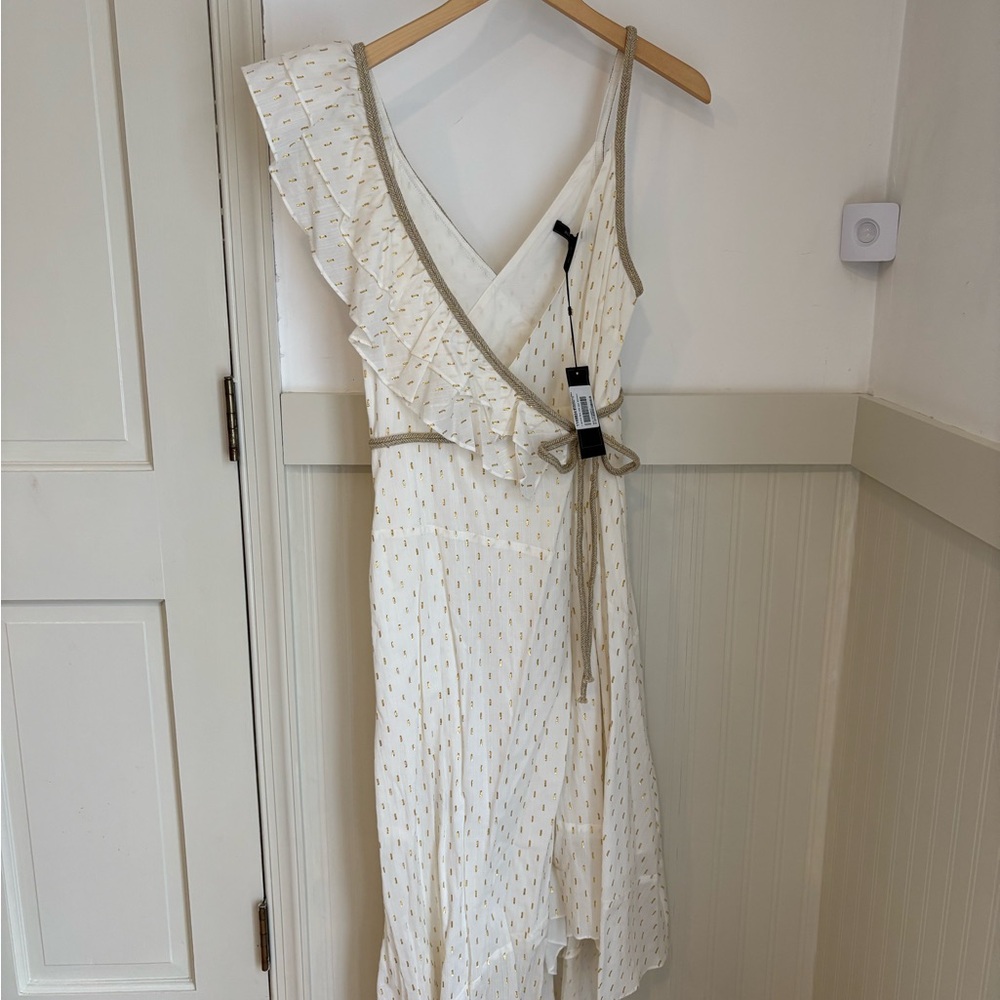 Elegant White Ruffle Dress